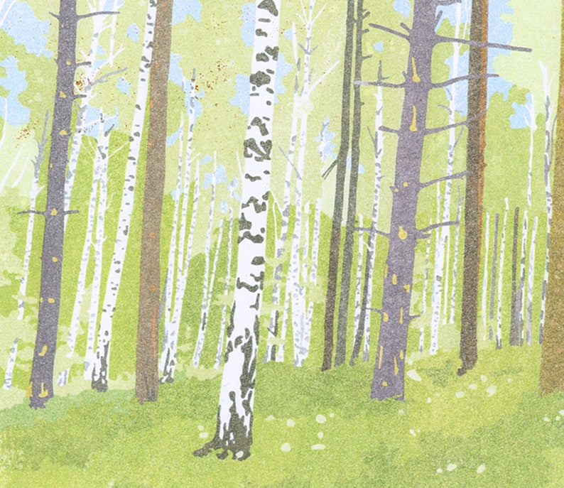 Birch Trees Eker\u00f6 A4 Print Scandinavian Wall Art Stockhom Forest Swedish Landscape