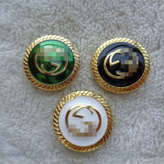 5Pcs Clothing Alloy Gold Silver Plated Vintage Windbreaker Jacket Metal Buttons