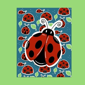 Adesivo fustellato a forma di coccinella - Topper per Bullet Journal