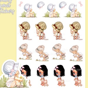 Niedliche Sticker Blätter - Lill Bubbs - Lillbits Creations - Planer Aufkleber