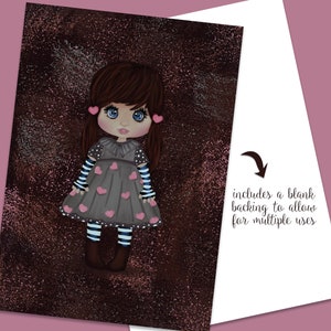Cartolina carina - Lill Doll Lotti Postcard - biglietti di auguri, cartoline vuote