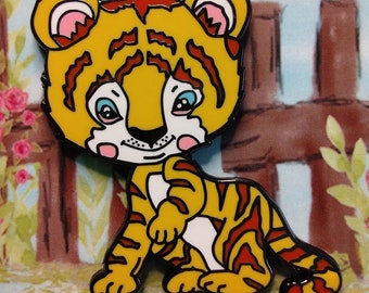 Tabby the Tiger Cub Enamel pin - lillbits - tigers