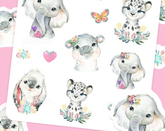 Lillbits Minis - Ellie and Friends - Cute Sticker Sheets - Lillbits - Planner stickers