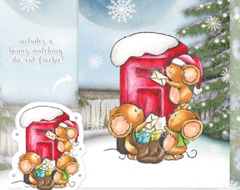 Christmas Postmice Postcard Print - Lillbits - Postcard Prints - Christmas