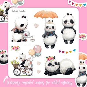Lillbits Minis Panda Boo - Lillbits Creations - Minis Stickers - panda's