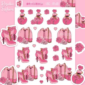 VORBESTELLUNG STICKERBLATT - Rosalia Fashion Stickers - Mode - Lillbits Creations - Planer Aufkleber