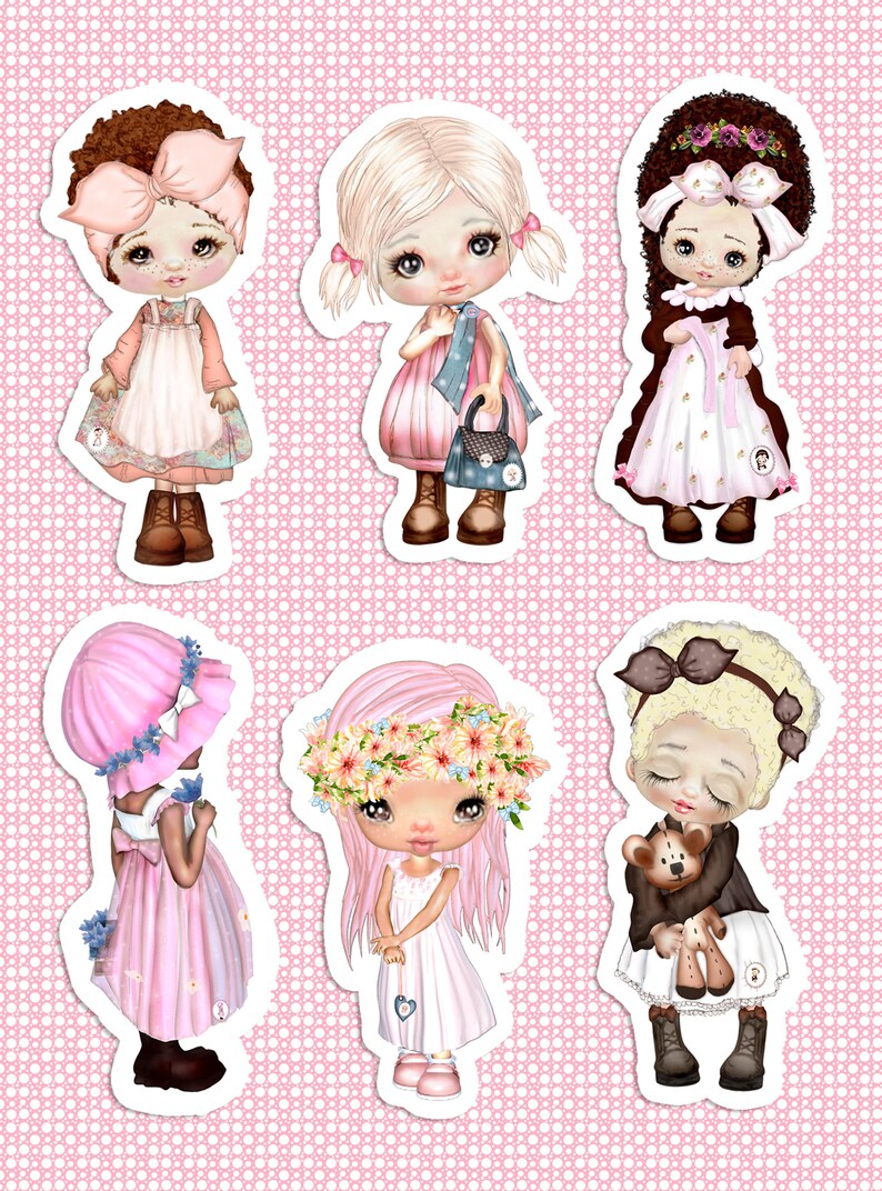 Planner Sticker Set Little Dolls Bullet Journals Sticker Etsy