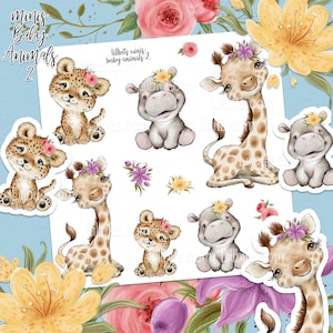 Lillbits Minis - Baby Animals 2 - schattige stickervellen - Lillbits - plannerstickers