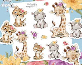 Lillbits Minis - Baby Animals 2 - cute stickers sheets - Lillbits - planner stickers