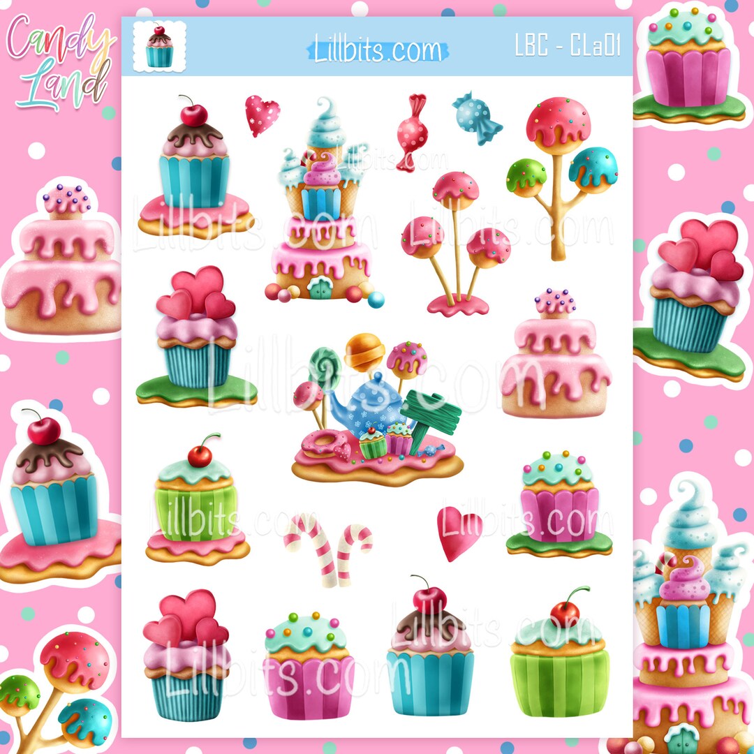 Candy Land Cute Stickers Lillbits Sweet Candy Land Stickers Planner