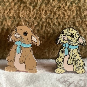 PRE-ORDER Beau Bunny Enamel Pin - Lillbits - Bunny Pin