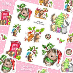 Minis adesivos ouriço - adesivos ouriço 2 - lillbits minis - Natal