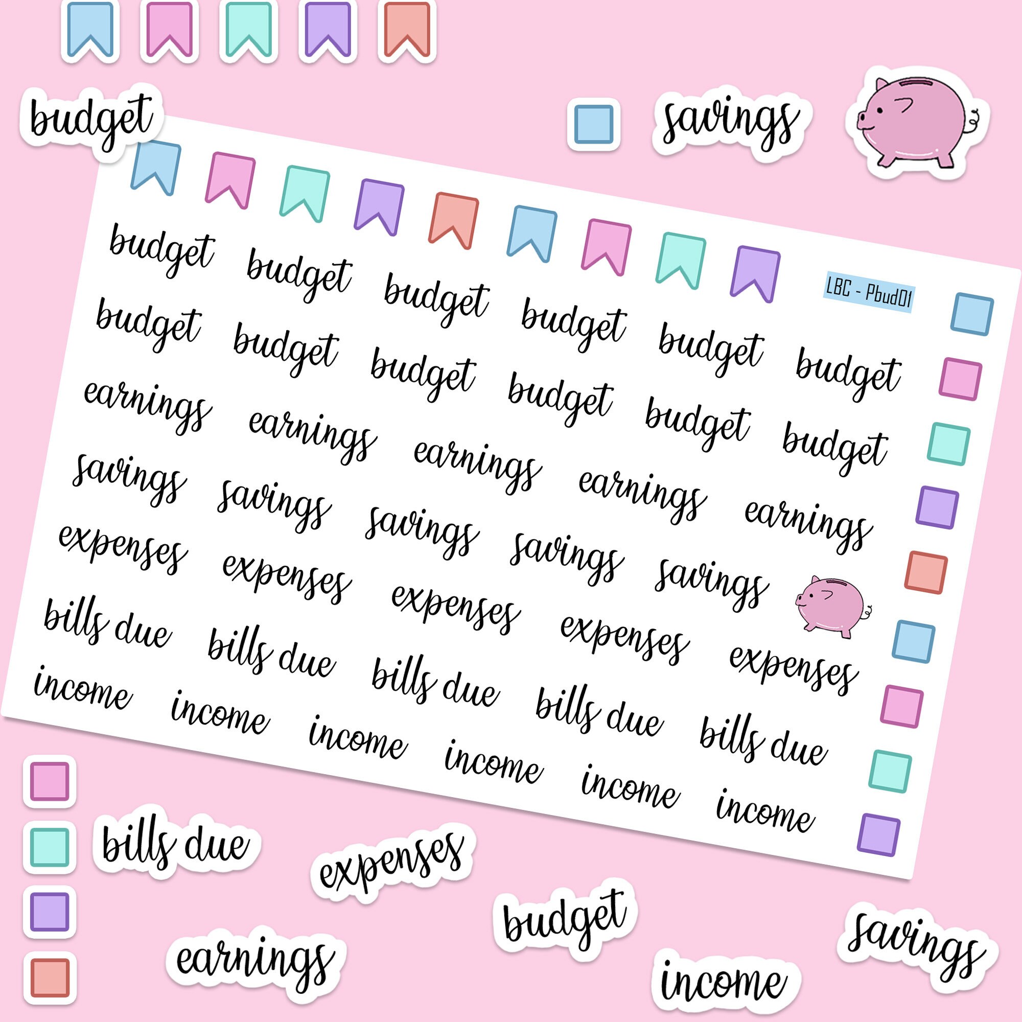 Budget Project Sticker Planner Stickers budget planner stickers expenses and | Etsy