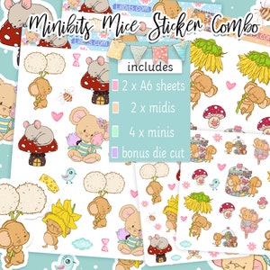 Lot d'autocollants pour souris Minibits