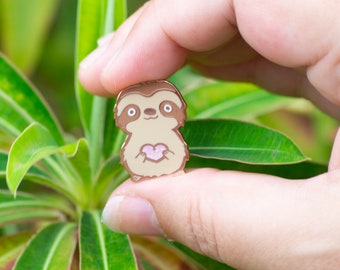 Sammy the Sloth Enamel pin - Enamel PIns - Sloths - Sloth Pin - Lillbits Creations