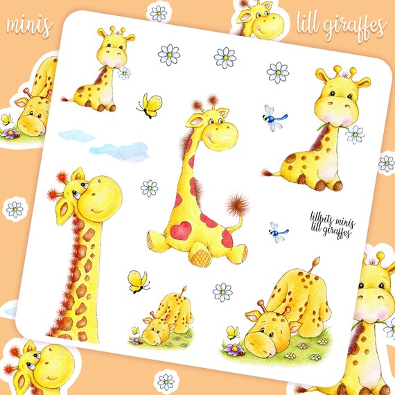 Lillbits Minis - Lill Giraffes stickers - Lillbits Creations - cute giraffes - planner stickers