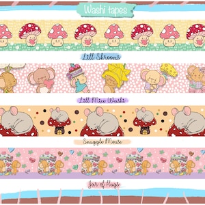 Ruban adhésif washi Minibits Mice - adhésifs adhésifs Washi - mignons Washi - lillbits