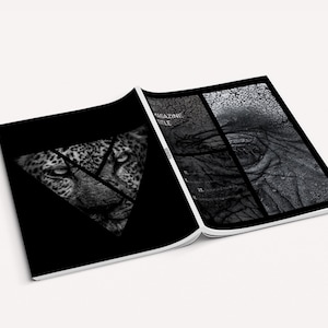 InDesign Black Magazine Template | Minimalist Magazine Layout | Clean and Elegant Magazine Template | 30 pages Photography Magazine Template