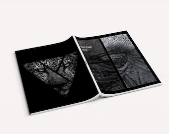 InDesign Black Magazine Template | Minimalist Magazine Layout | Clean and Elegant Magazine Template | 30 pages Photography Magazine Template