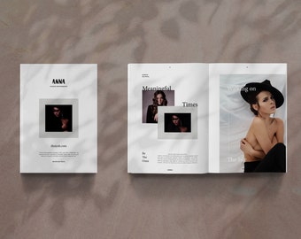 ANNA 24 pages Magazine layout | A4 & US Letter Size Brochure Layout | Fashion Catalogue Template | InDesign Template | Instant Download