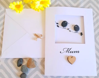 Mum Birthday Card, Mum Card, Pebble Mother's Day Card, Wife Birthday Card, Card From Daughter/Son, Grandma Card, Keepsake card, Quirky card.