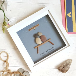 Best Friends Gift, Friend Pebble Art, Gift For Bestie,  Sister Gift, Personalised Friendship Gift.