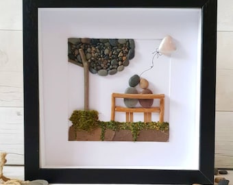 Personalized 30th Anniversary Pebble Art Gift: Pearl Anniversary Keepsake