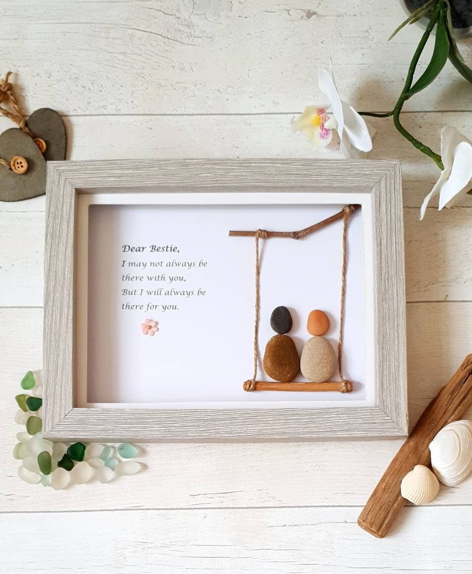 Friend Pebble Art, Long Distance Friendship Picture Picture Artwork