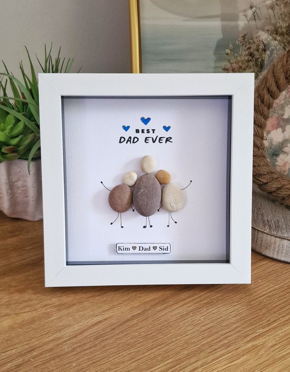 Personalized Pebble Art Frame: Sentimental Dad Gift UK