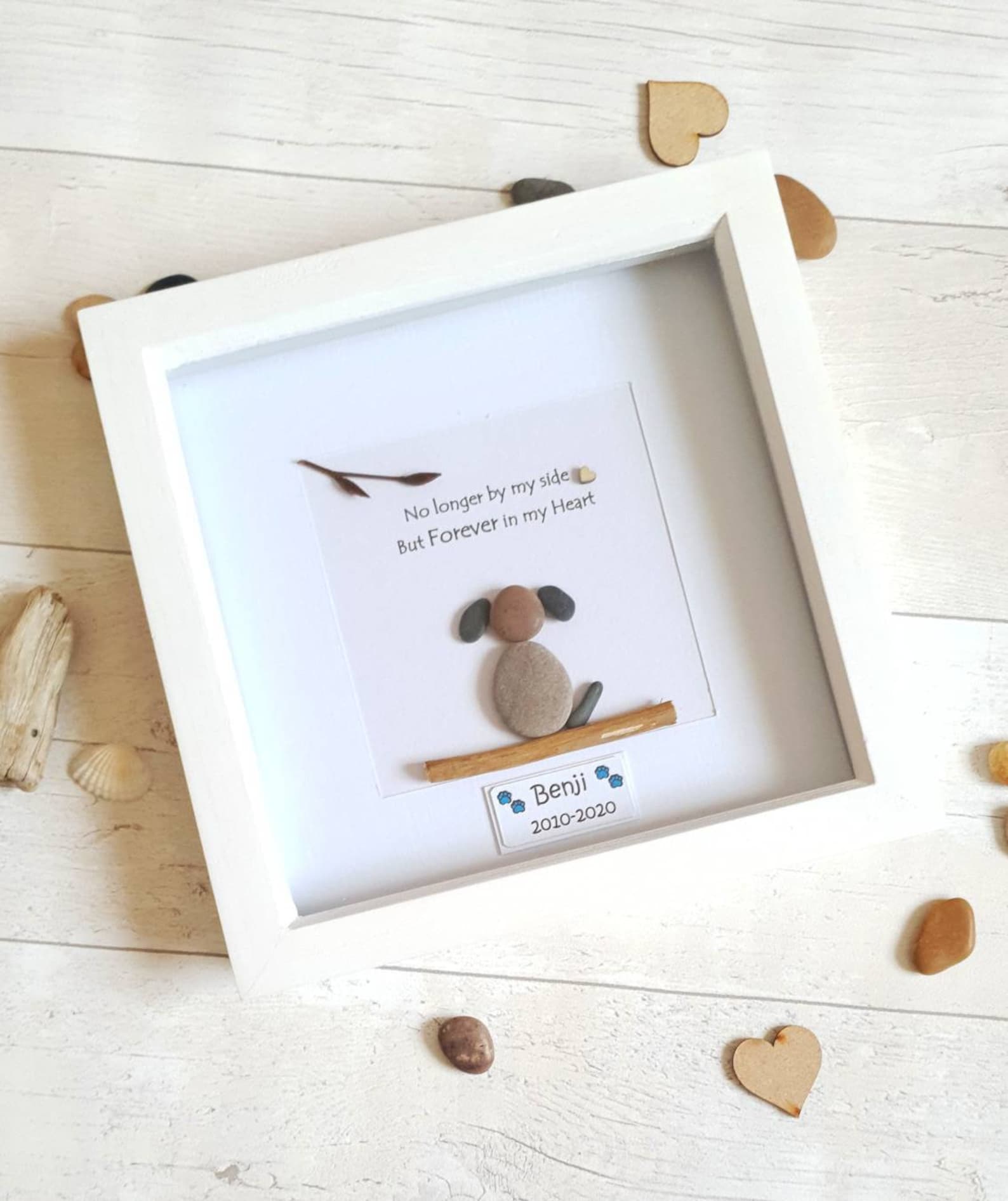 Dog Sympathy Pebble Art Personalised Dog Memorial Gift Pet