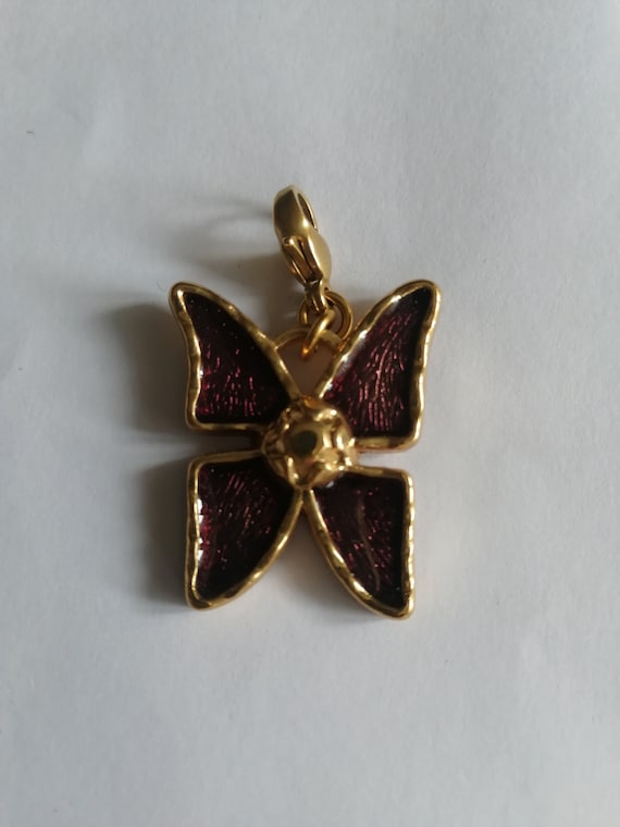 Pendentif vintage papillon Yves Saint Laurent