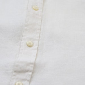 Hemp Shirt Off-White Men's Hemp Shirt 100% Hemp Clothing image 3