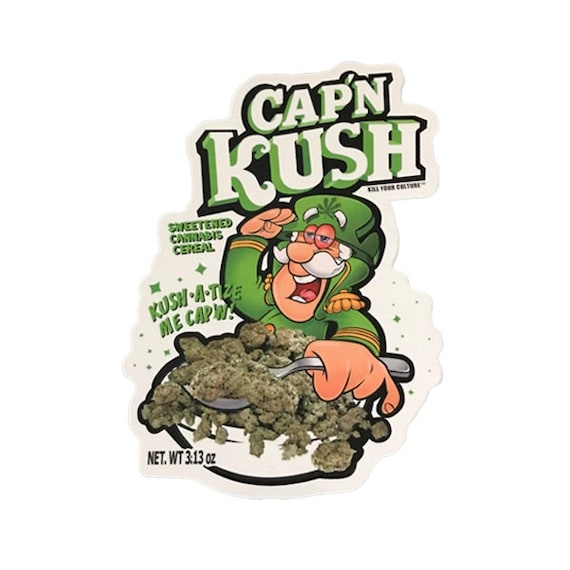 Cap N Kush Decal Sticker Etsy