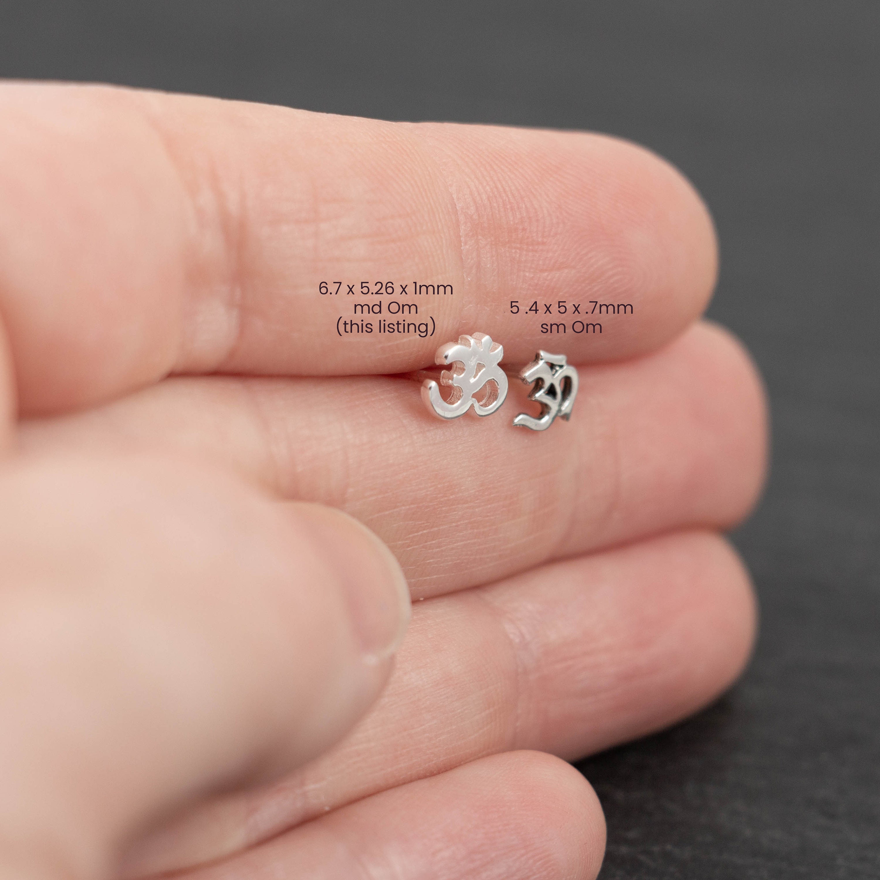 Pendientes Om Plata De Ley 925 Para Mujeres - Símbolo Espiritual Yoga, Regalo Elegante Con Caja