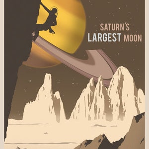 Escalade sur Titan - la plus grande carte postale de la lune de Saturne