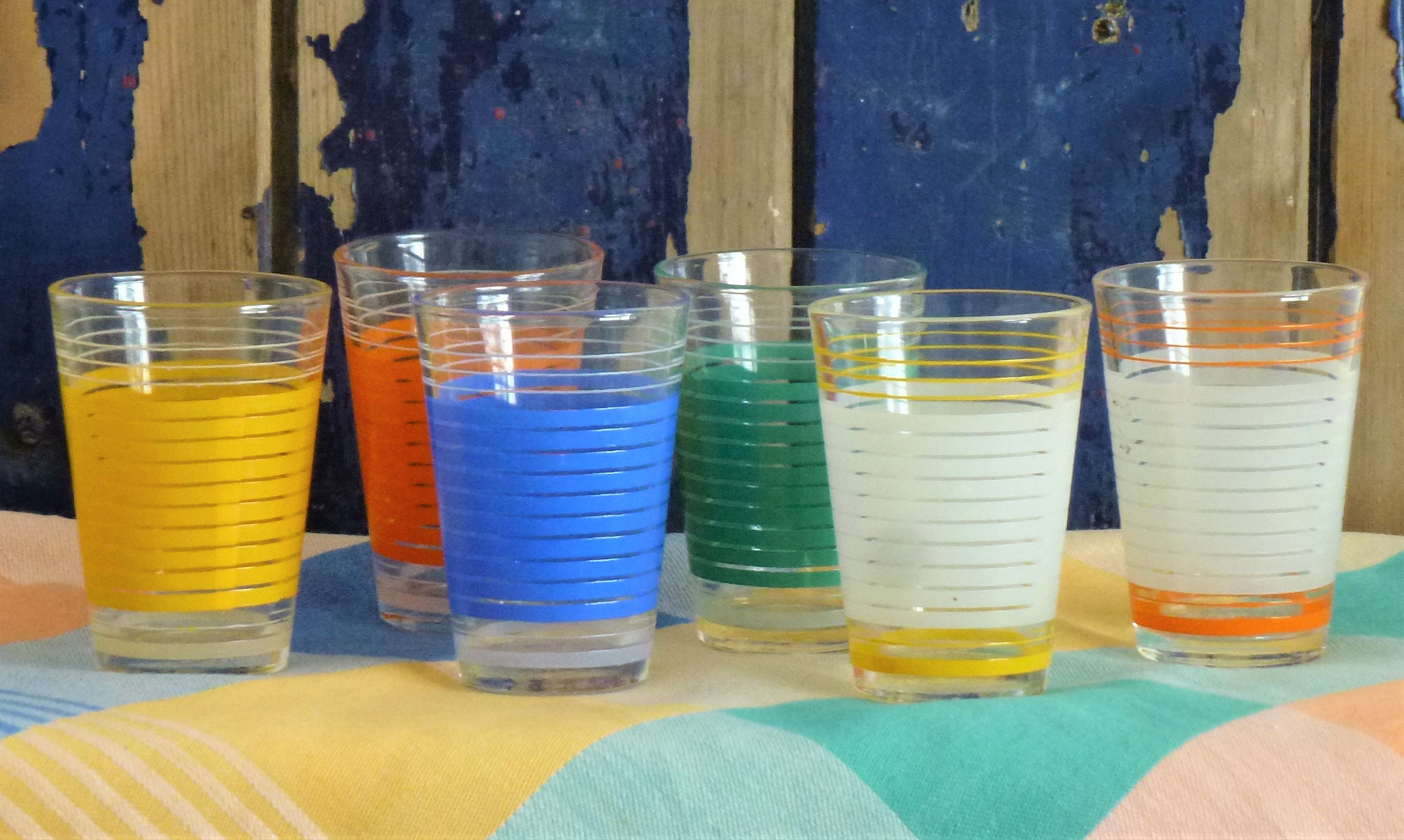 Six Large Shot Glasses Etsy