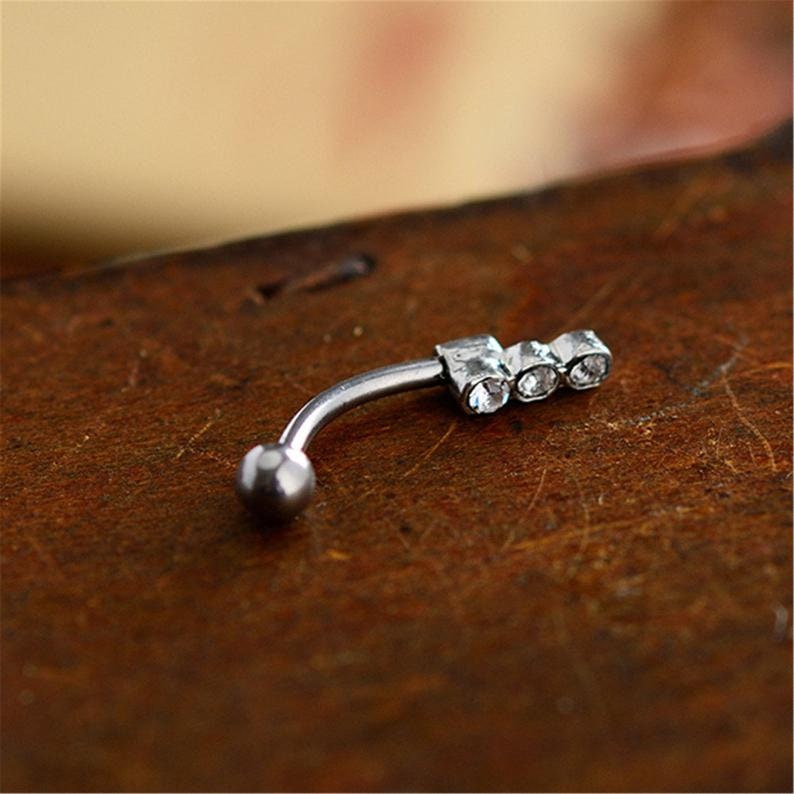 Eyebrow ring Eyebrow Jewelryrook barbell body piercing Etsy