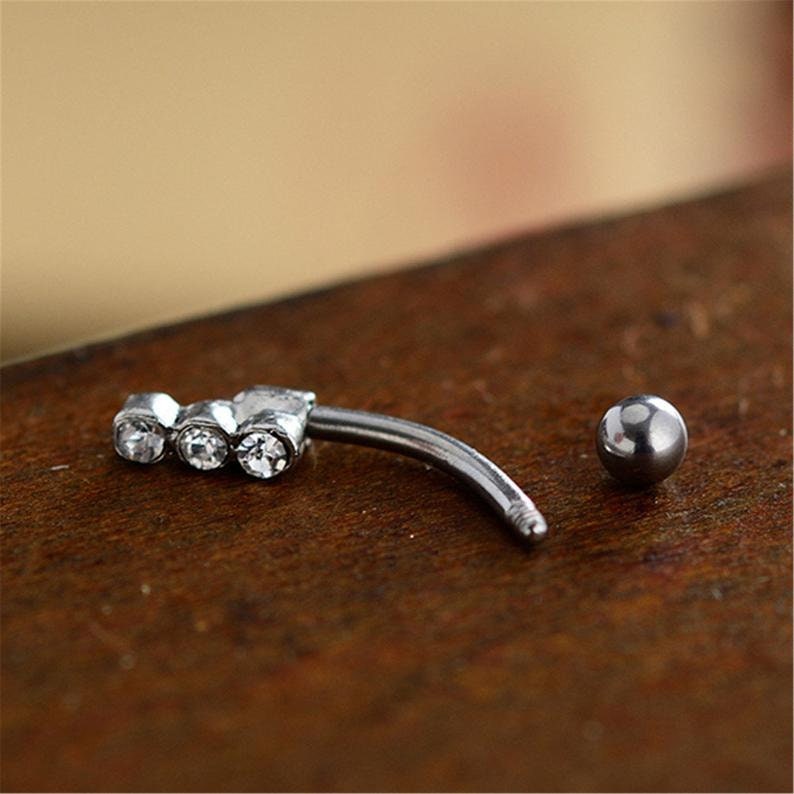 Eyebrow ring Eyebrow Jewelryrook barbell body piercing Etsy