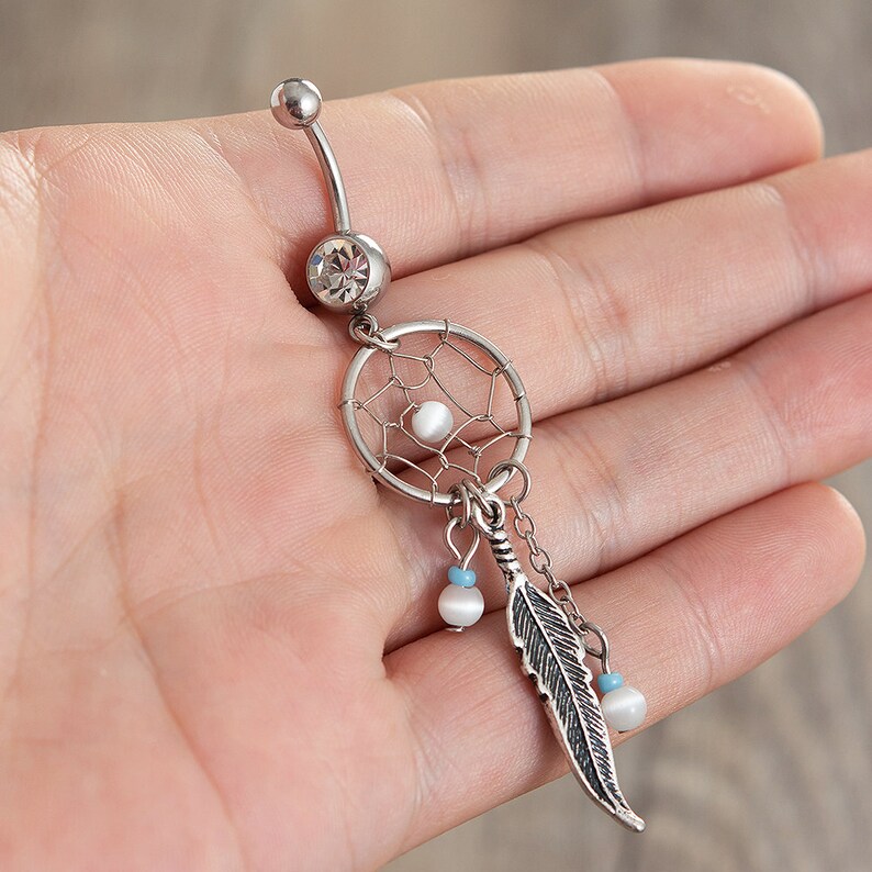 Dream Catcher Belly Button Jewelrybelly ring Navel Piercing Etsy
