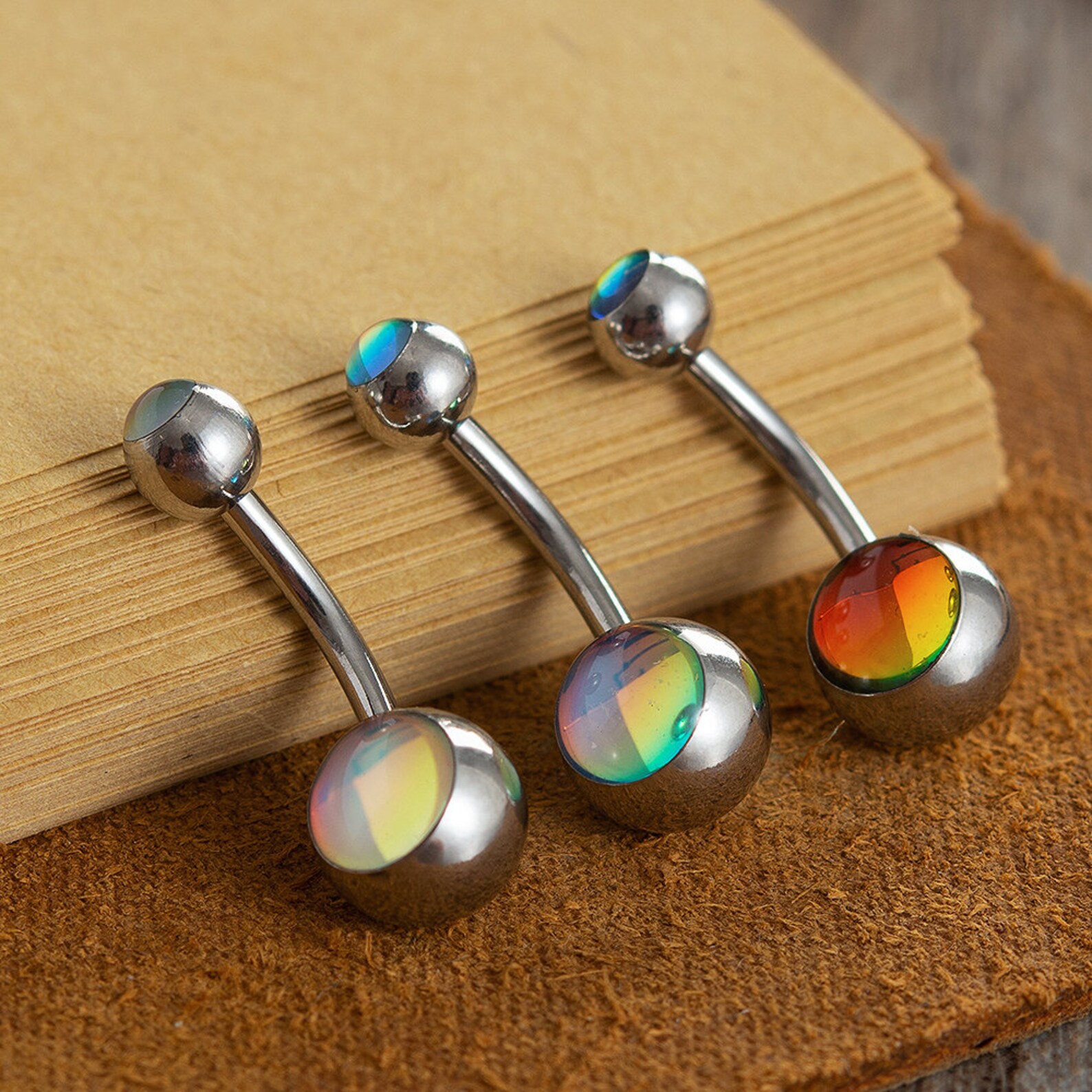 Colourful Stone Belly Button Jewelrybelly ring Navel Etsy