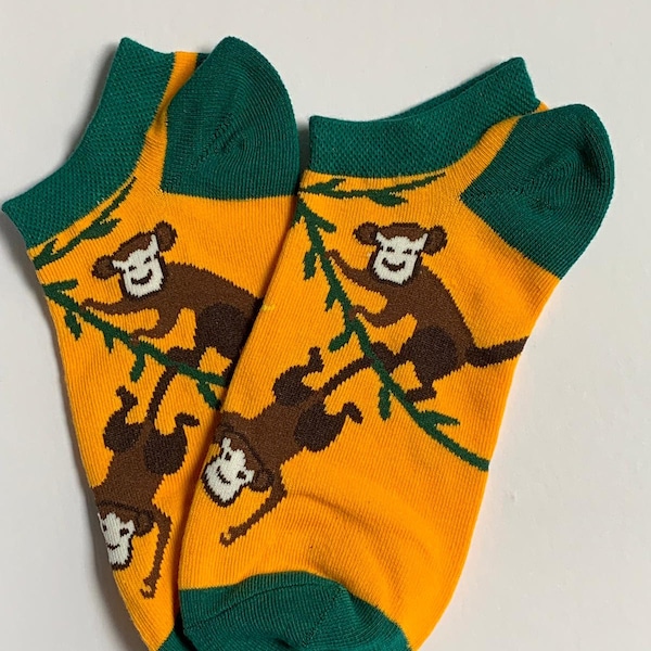 Monkey socks, funny uncle socks, funky socks, fluffy socks, animal socks, invisible socks