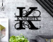 Personalized Signs for Home, Last Name Metal Sign, Metal Monogram Sign, Family Name Sign, Metal Wall Art, Welcome Front Porch Sign Gift