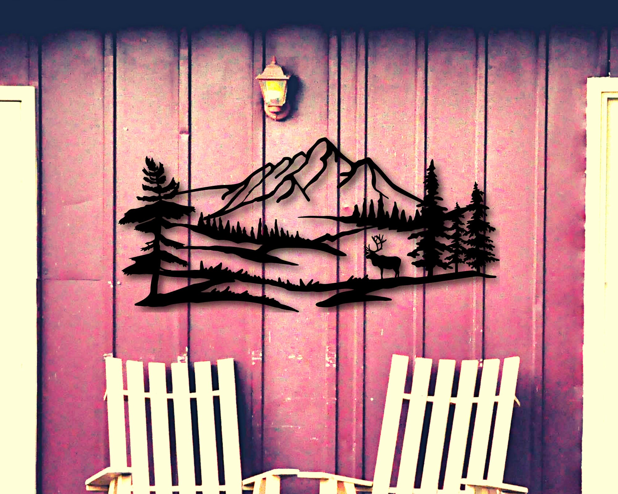 Metal Wall Art Mountains Mountains Wall Art Scandinavian Etsy