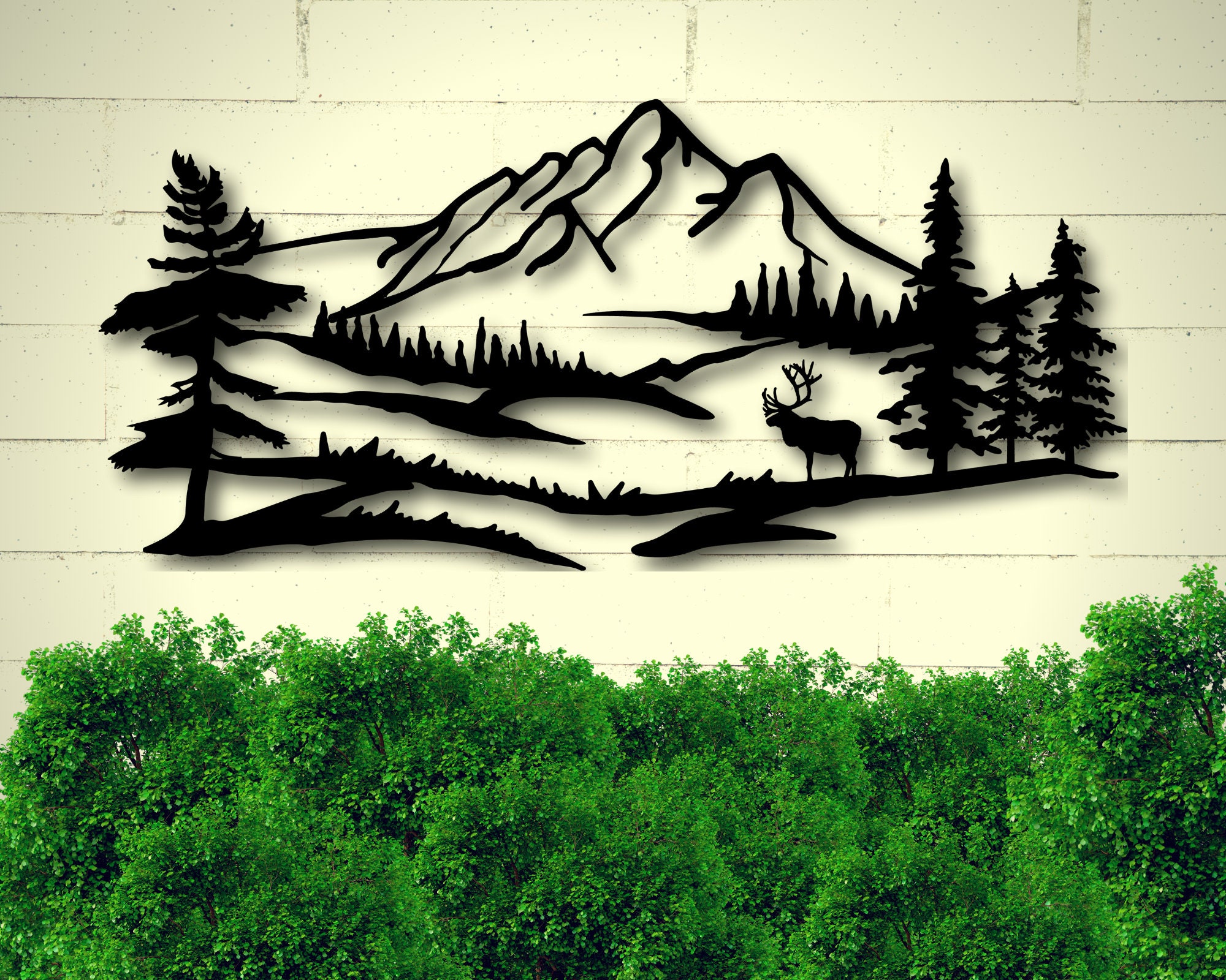 Metal Wall Art Mountains Mountains Wall Art Scandinavian Etsy