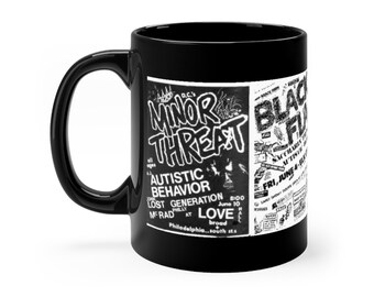 Punk Rock Flyers Collage Coffee Mug 11oz Punk Rock Flyers Collage Coffee Mug 11oz