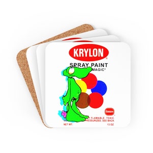 Vintage Krylon Spray Paint Coaster Set #3