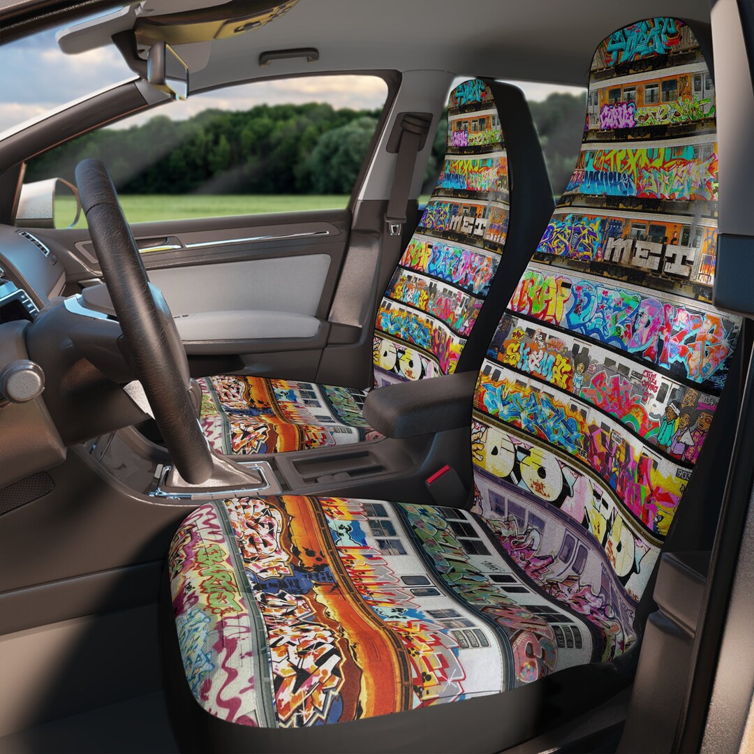 Abstract Lip Graffiti Print Pet Car Seat Cover