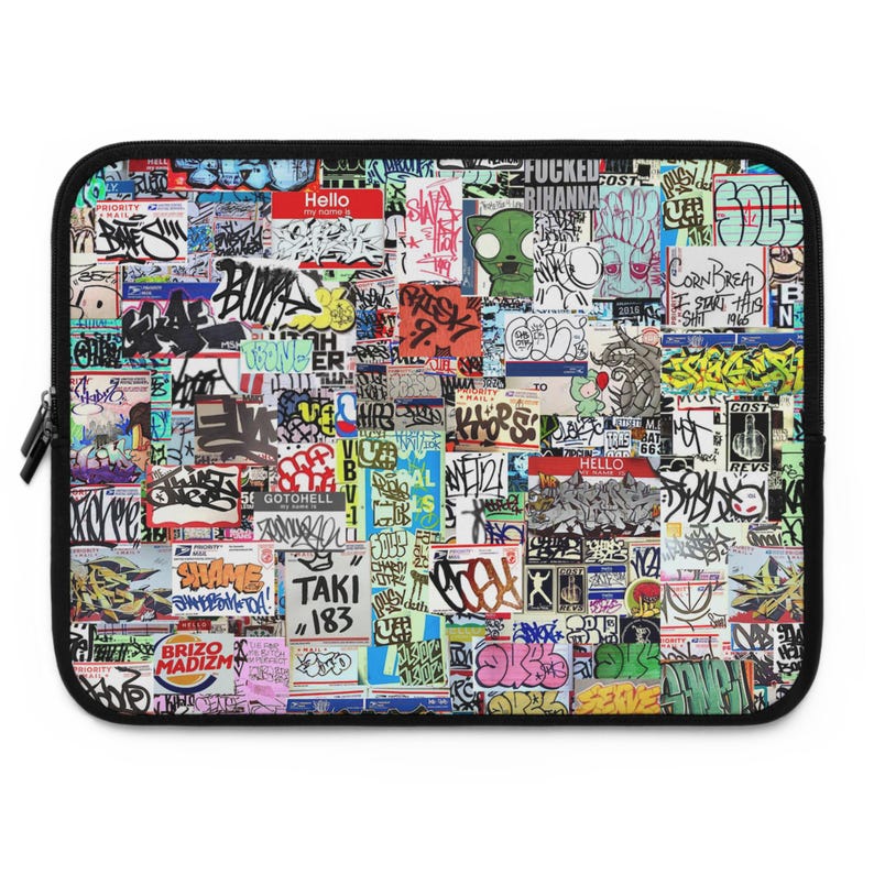 Computer Sticker Sleeves Graffiti Stickers Laptop Sleeve - Etsy