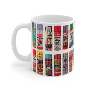 Vintage Spray Paint Cans Mug 11oz