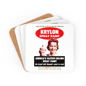 Vintage Krylon Graffiti Spray Paint Coaster Set #2